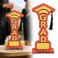 thumbnail image 1 of 2026 Graduation Party Decoration, Wooden GRAD Letters Tabletop Sign Graduation Decor, Class of 2026 Table Centerpieces Grad Congratulate Table Toppers, for High School College, 4*9 inch, 1 of 9