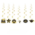 thumbnail image 1 of 2026 Graduation Party Supplies, Congrats Grad Decorations, 6 Hanging Swirls for Graduation Party (G), 1 of 5