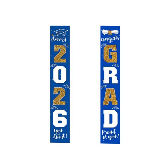 2026 Graduation Party Supplies Decorations - Class of Congrats Grad Porch Hanging Backdrops for Home Bar Graduation Party Supplies for School College Classroom Decor(1 pcs)
