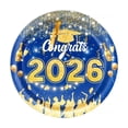 thumbnail image 1 of 2026 Graduation Party Tableware Set, Congrats Grad Blue Gold Decorations, Banner, Plates, Napkins, Cups, Tablecloth for Grad Party Supplies (B), 1 of 6
