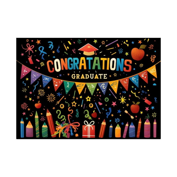 2026 Graduation Photo Backdrop, High Resolution Vinyl Wall Banner, Foldable Background Decor for Preschool Kindergarten Graduation Party and Photography