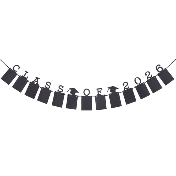 2026 Graduation Photo Banner 9.8 Ft Rope Length Kindergarten to 12Th Grade Photo Display, Class of 2026 Picture Banner for Senior Graduation Party Wall Decoration Photo Backdrop