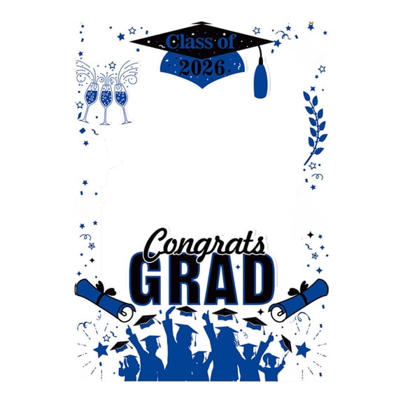 2026 Graduation Photo Booth Frame Props Handy Keepsake Paper Picture Frame for Graduation Party Decorations office Church Ceremony Memory Photo Holder Display, 1 Paper Photo Frame Party Decoration