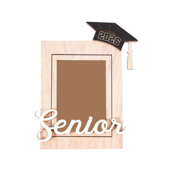 2026 Graduation Photo Frame, Ngxiha Wooden in spirational Graduation Picture Frame Refrigerator Magnet Class of 2026 Shadow Box Graduate Gift for Friend Party Decoration