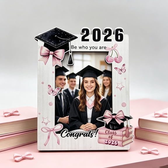 2026 Graduation Photo Frame, Wooden Congrats Grad Picture Frame, Graduation Party Decor Keepsake Gift