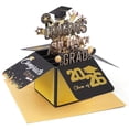 thumbnail image 1 of 2026 Graduation Pop Up Card Box 3D Greeting Card Black Gold Gift Card with Envelope and Message Card Keepsake Decoration, 1 of 7