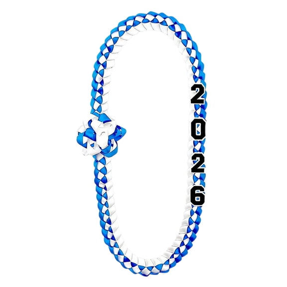 2026 Graduation Rope Leis Double Woven,4 Inch Class Of 2027 Grad Celebration Garland Decoration with Colorful Design for School College Master Doctor Graduation Party