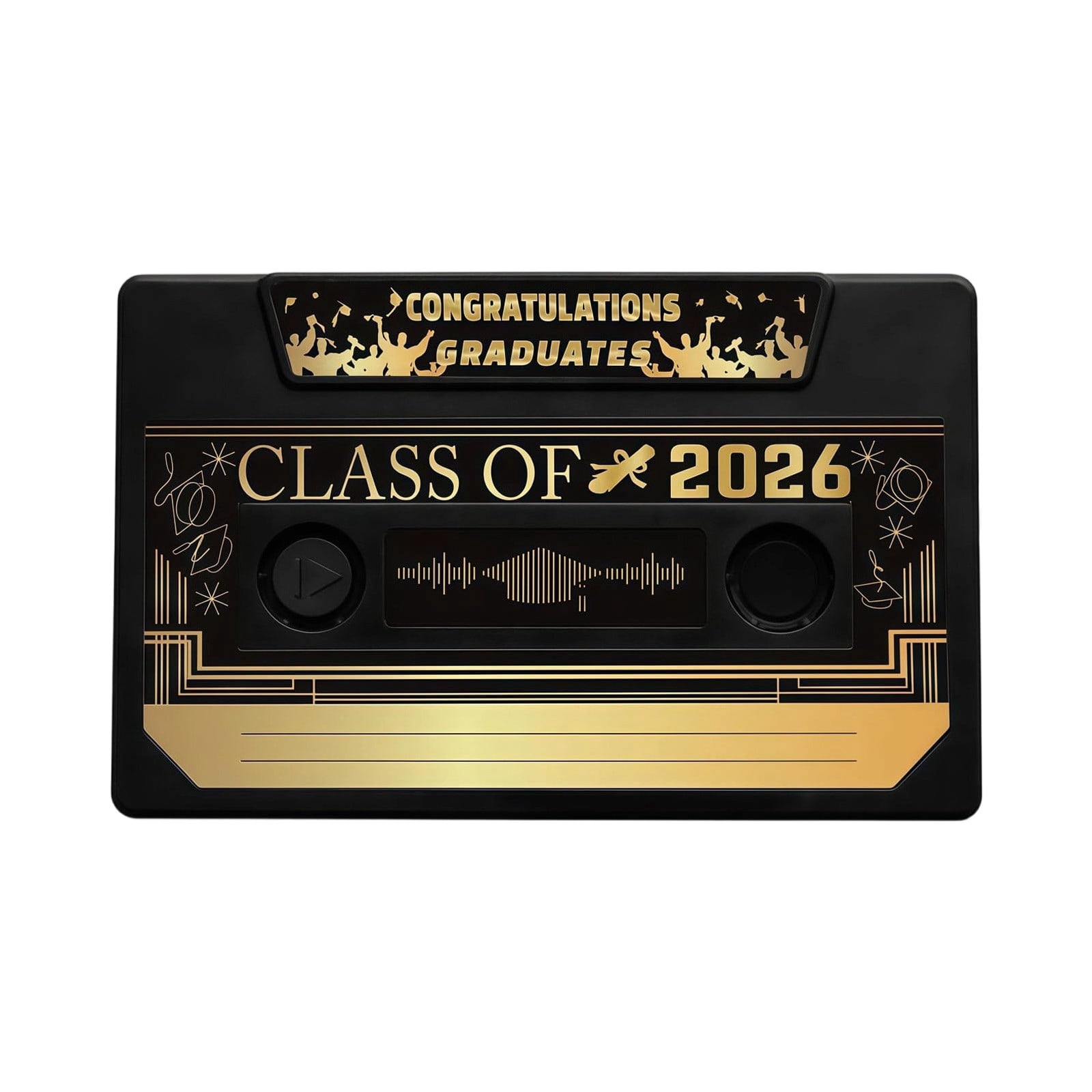 2026 Graduation Season Voice Message Card: A retro cassette-style message card for recording creative graduation wishesâthe gift for classmates and teachers,Black