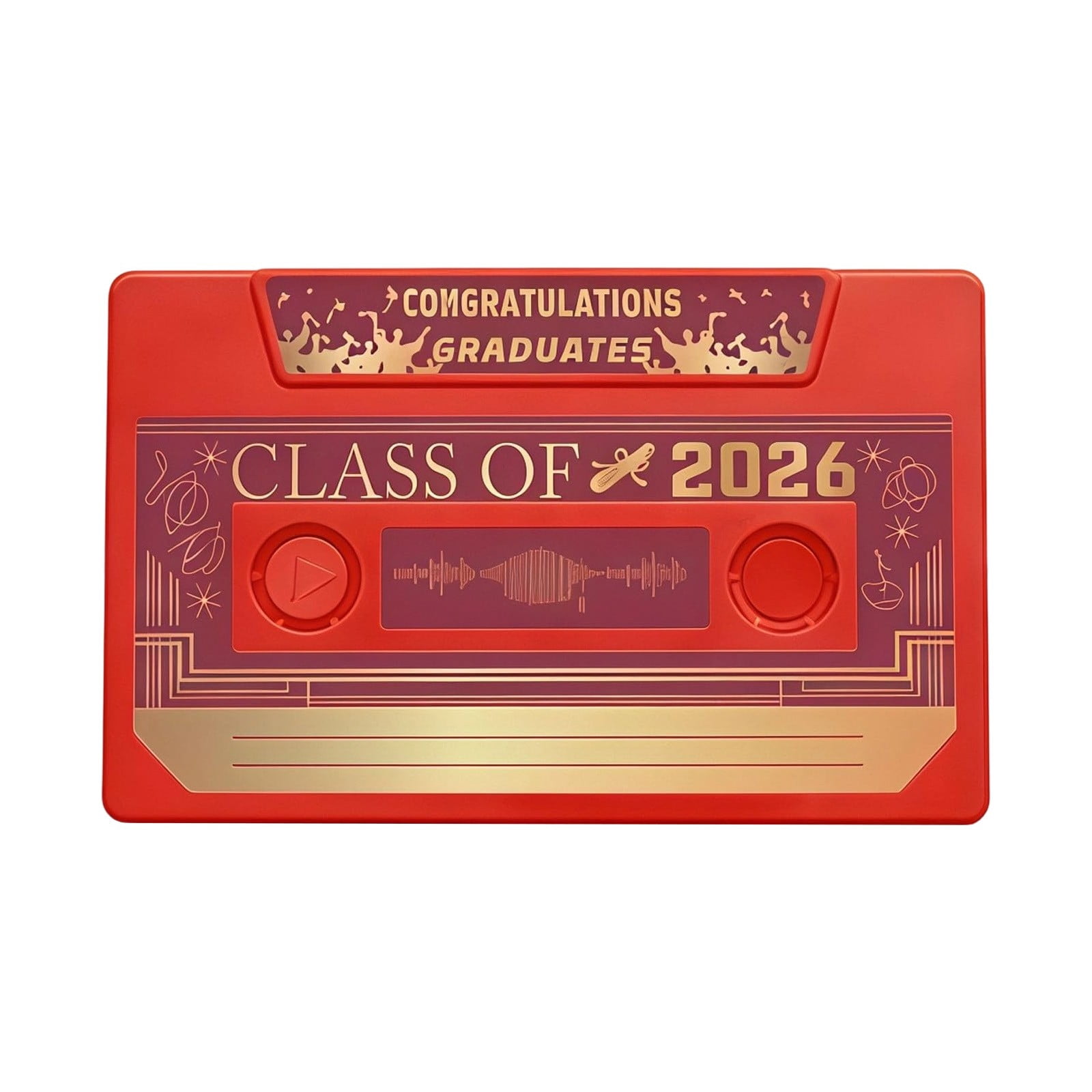 2026 Graduation Season Voice Message Card: A retro cassette-style message card for recording creative graduation wishesâthe gift for classmates and teachers,Red