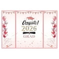 thumbnail image 1 of 2026 Graduation Signature Book Certificate Trifold Brochure Greeting Card Alternative for College High School Party Decor Favors Pink, 1 of 8