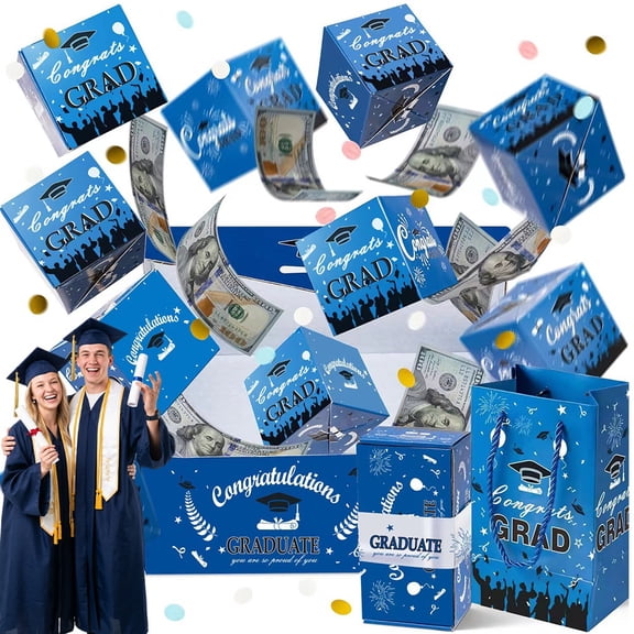 2026 Graduation Surprise Pop up Gift Box Money Holder Explosion Bouquet Cash Box Grad Party Bag Set Exploding Folding Confetti DIY Bouncy Envelope Card Bulk Creative Empty Fillable