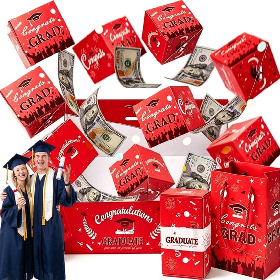 2026 Graduation Surprise Pop up Gift Box Money Holder Explosion Bouquet Cash Box Grad Party Bag Set Exploding Folding Confetti DIY Bouncy Envelope Card Bulk Creative Empty Fillable