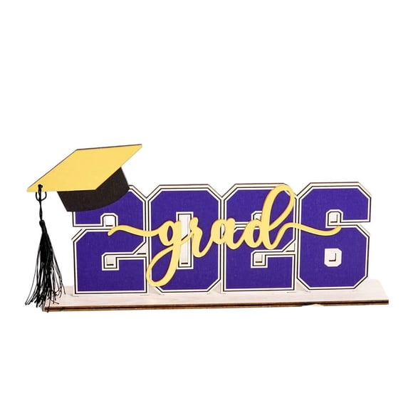 2026 Graduation Table Decorations Congrats Grad Wooden Table Centerpieces Class of 2026 Table Sign Decorations Blue Graduation Decorations for Graduation Party Supplies Decorations Graduation Gift