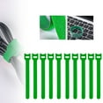 thumbnail image 1 of 2026 Green Reusable Hook & Loop Cable Ties – Heavy-Duty Nylon Cord Organizer for PC, TV, Electronics & Home Data Centers, Pack of 10, 1 of 9