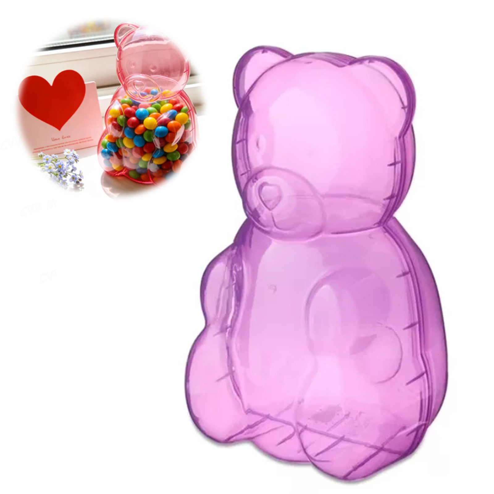 2026 Gummy Bear Container, Reusable Giant Bear Shaped Candy Box ...