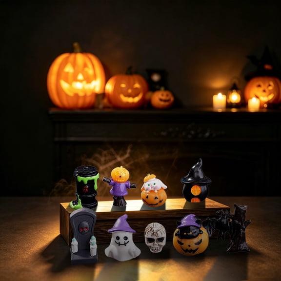 2026 Hallo-ween Advent Calendar Mystery Blind Box Mini Spooky Figurines Countdown Gift Box for Home Table Decor
