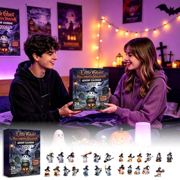 2026 Halloween Advent Calendar 24-Day Countdown, Acrylic Ghost Ornaments Set, Unique Hanging Decor for Kids Adults Spooky Season