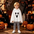 thumbnail image 1 of 2026 Halloween Clothing: Cute Pumpkin Ghost Sweatshirt, Basic Halloween Outfits, Perfect for Halloween(02_White,9-12 Months), 1 of 8