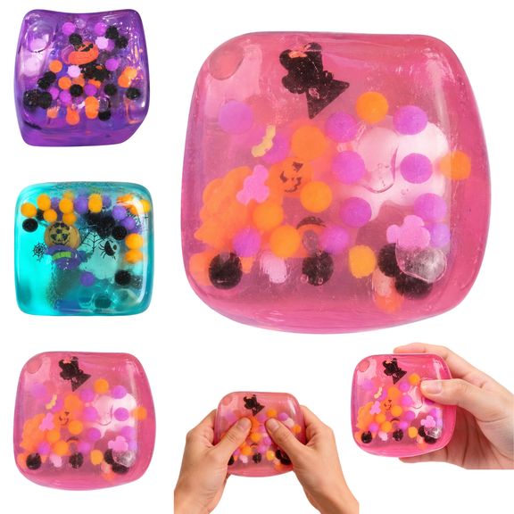 2026 Halloween Cubes Squishies 1 Pack Squishies Surprises, Fidget Toys for Halloween Celebrations and Holiday Gifting,Pink