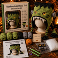 thumbnail image 1 of 2026 Halloween DIY Crochet Hood Collection - Create Your Own Spooky Character Before It’s Gone! Step-by-Step Tutorial DIY Crochet Kit for Adult Craft Activities Frankenstein Monster Hood, 1 of 6