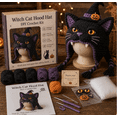 thumbnail image 1 of 2026 Halloween DIY Crochet Hood Collection - Create Your Own Spooky Character Before It’s Gone! Step-by-Step Tutorial DIY Crochet Kit for Adult Craft Activities Witch Cat Hood, 1 of 6
