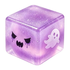 2026 Halloween Ghost Stress Relief Squeeze - Slow Rising Squeeze Cube Sensory Fidget for Anxiety Relief Durable Soft TPR Material Desk Accessory Party Favor Gift for Adults Purple