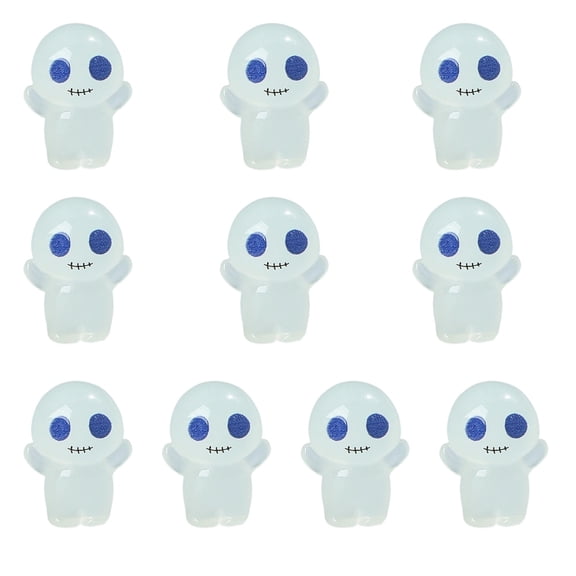 2026 Halloween Indooor Decoration 10 Halloween Glows In The Dark Ghost Doll Ornaments Halloween Mini Micros Landscapes Decorations DIY Holiday Decoration Supplies