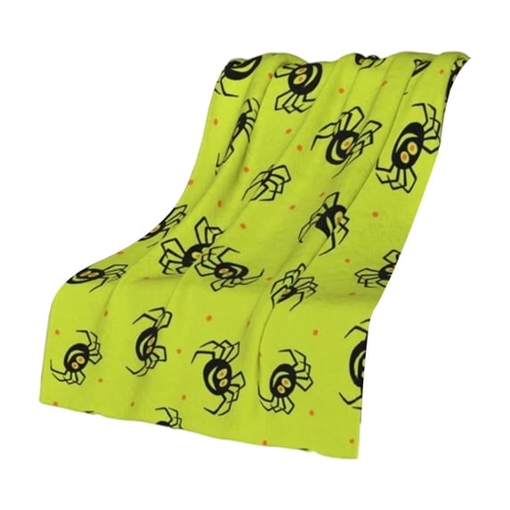 2026 Halloween Indooor Decoration Halloween Flannel Throw Blanket Ghost Pumpkin Print Washable All Season Sofa Bed Blanket