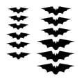 thumbnail image 1 of 2026 Halloween Indoor Decorations 12PC Halloween Bats Decoration For Home Decor DIY Wall Decal Bathroom Indoor Hallowmas Party Supplies 4 Different Sizes Realistic PVC Scary Black Sticker, 1 of 7