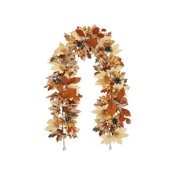 2026 Halloween Indoor Decorations Halloween Thanksgiving Maple Leaf Vines Field Decoration Artificial Simulated Maple Leaves Home Decoration