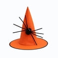 thumbnail image 1 of 2026 Halloween Indoor Decorations Piece Classic Pointed Wizard Hat With Black Bug Ornament Non Woven Fabric For Adult Kid Role Outfit Halloween Party Dress Up And Holiday Wear Accessories, 1 of 7