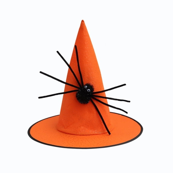 2026 Halloween Indoor Decorations Piece Classic Pointed Wizard Hat With Black Bug Ornament Non Woven Fabric For Adult Kid Role Outfit Halloween Party Dress Up And Holiday Wear Accessories