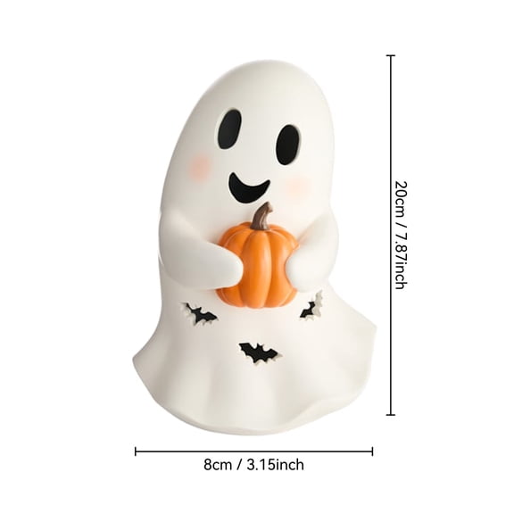 2026 Halloween Indoor Decorations White Ghost Pumpkin - Suitable For Holiday Decoration For Halloween Party, Yard Haunt, Indoor Outdoor Decor Props