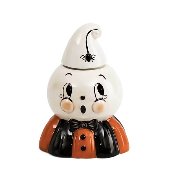 2026 Halloween Kooky Spook Ghost Figural Canister Cookie Jar,Halloween ghost canister