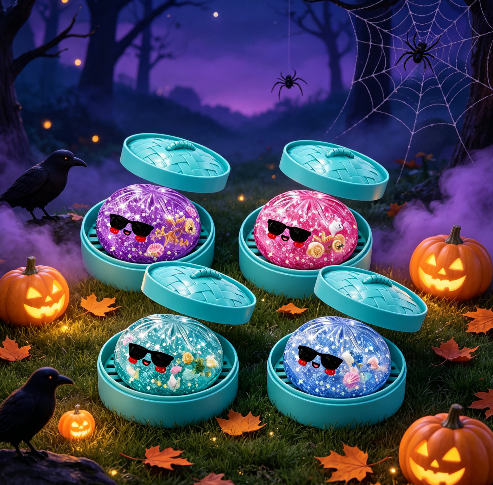 2026 Halloween Mystery Dumpling Squishy, Colorful Summerween Dumpling Squishy, Bao Bun Mystery Dumplings Holiday Squeeze Balls Stress Relief Sensory, New Halloween Dumpling Squishies(Random)