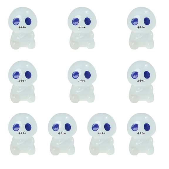 2026 Halloween Outdoor Decorations 10 Halloween Glows In The Dark Ghost Doll Ornaments Halloween Mini Micros Landscapes Decorations DIY Holiday Decoration Supplies