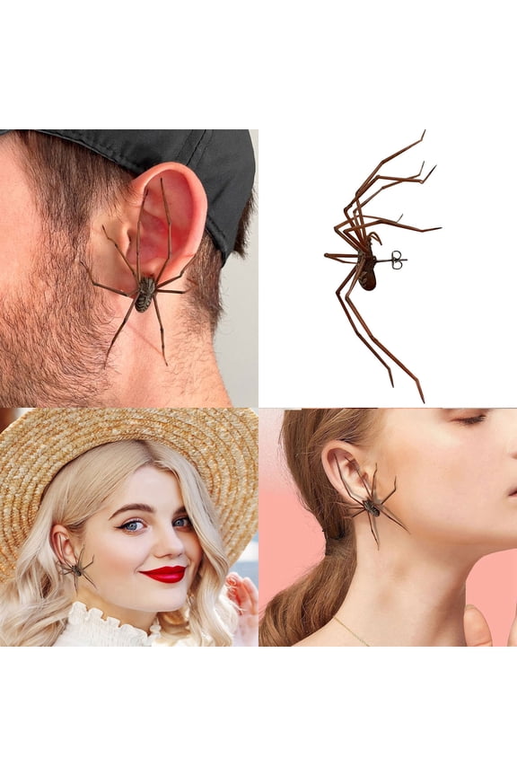 2026 Halloween Party Earrings Spider Earrings for Women Realistic Earrings Scary Earrings Hand Party 1PC