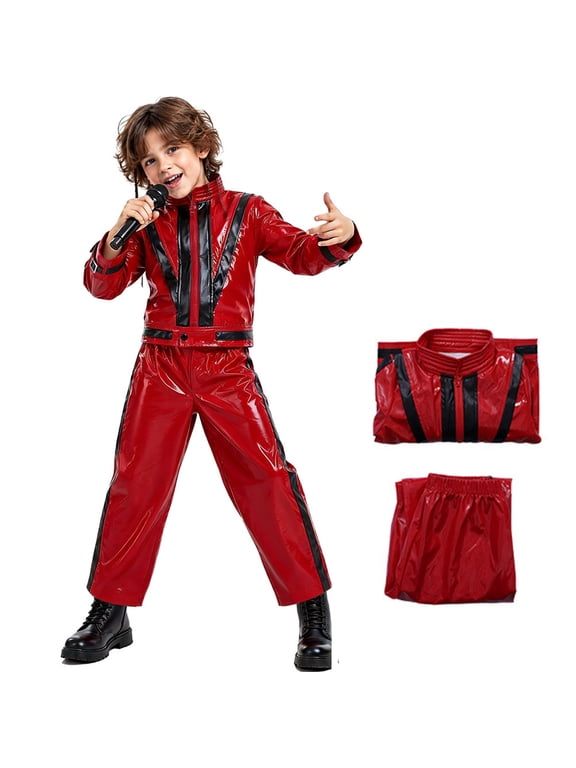 2026 Halloween Pop Star Cosplay Costume, Retro Stage Dance Star Theme Costume Outfit Set with Top + Pants, Halloween Costume for Stage Performance & Theme Events, 150