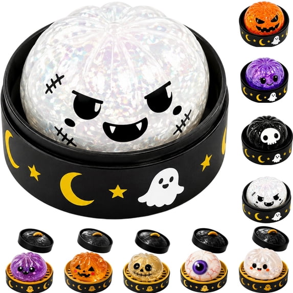 2026 Halloween Spooky Ghost Dumpling, Slow Stretchy Stress Relief Fidget Squishy with Steamer, Ideal for Party Favors & Birthday Gifts