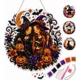 thumbnail image 1 of 2026 Halloween Witch Friendship Diamond Art Window Suncatcher - Halloween Pearl Art Kit, Double-Sided Acrylic Sun Catcher, Diamond Art Hanging Kits for Adults Beginners, 1 of 7