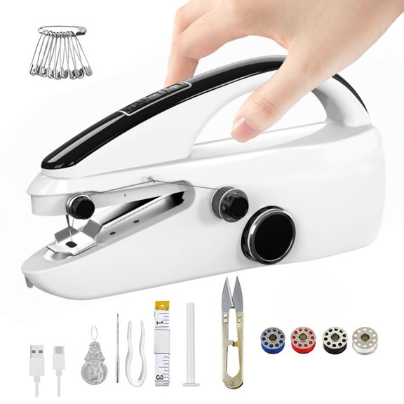 2026 Handheld Sewing Machine,Two dear,Mini sewing machine,Easy to Use for Beginners and Fast Stitch Suitable for Clothes,Fabrics, Fast Stitch Suitable Beginners with Two Speeds (Black)