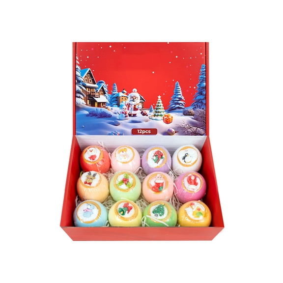 2026 Handmade Bath Bomb Set, 12 Colorful Fizz Balls with Hidden Ocean Figurines
