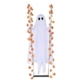 thumbnail image 1 of 2026 Hanging Swinging Ghost Halloween Decor, Maple Leaf Vine with Remote String Lights, Spooky Cute Decoration for Outdoor Yard Porch Tree (S Lighted Ghost), 1 of 8