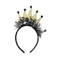 thumbnail image 1 of 2026 Happy New Year Headbands Gold Crown Glitter Hair Accessories for family, 1 of 4