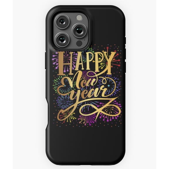 2026 Happy New Year Infinity Fireworks Phone Case for iPhone 16 15 14 13 12 11 Pro Max