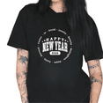 thumbnail image 1 of 2026 Happy New Year Name Theme Graphic Soft Tee T Shirt Classic Text Pattern Holiday Tops Short Sleeve Round Neck Black S-5XL, 1 of 5
