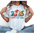 thumbnail image 1 of 2026 New Year Graphic Tees White Print Tshirt Shirts S-5XL Festive Seasonal Tops, 1 of 5