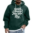 thumbnail image 1 of 2026 Happy New Year Roy Pullover Hoodie Unisex Long Sleeve Casual Sweatshirt with Front Pocket Drawstring Hood Dark Green S, 1 of 3