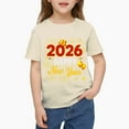 thumbnail image 1 of 2026 Happy New Year Shirt 𝓴𝓲𝓭𝓼 Black T-Shirt With Gold Glitter Design, Festive Party Tee For New Year Celebration, Casual Holiday Top For 𝓴𝓲𝓭𝓼 120, 1 of 7