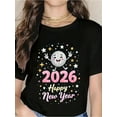 thumbnail image 1 of 2026 Happy New Year T-Shirt For Women - Festive Disco Ball Design With Stars And Celebration Graphics, Perfect For New Year's Eve Party, Holiday Gift, And Seasonal Celebration Rel, 1 of 7